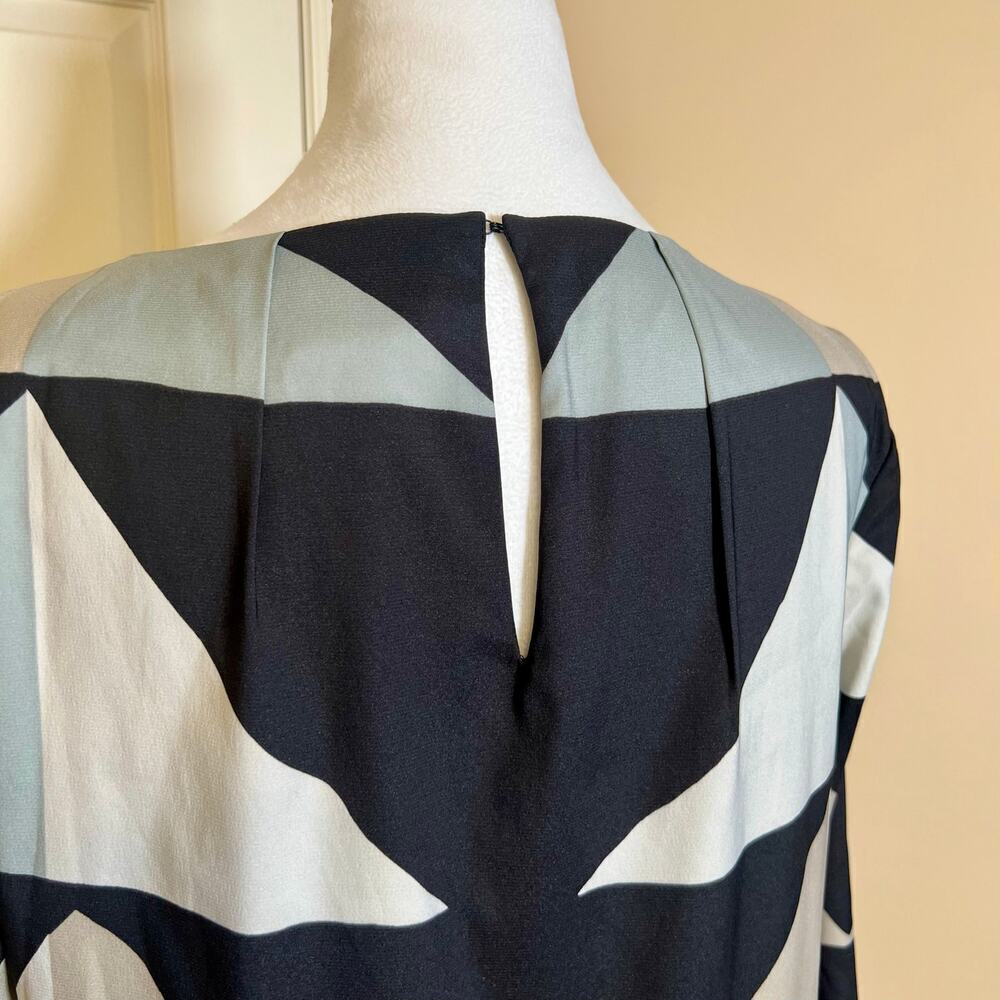 Mara Hoffman Geometric Long Sleeve Shift Dress Size Small Mod, Sophisticated - Picture 7 of 11
